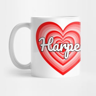 I Love Harper Heart Harper Name Funny Harper Mug